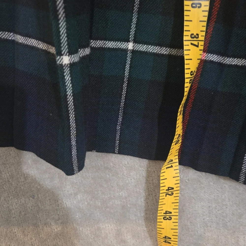 The Scotch House Skirt Womens‎ Size 14 Blue Tartan Plaid Pure Wool Kilt Scotland